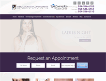 Tablet Screenshot of dermatologyflorida.com